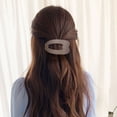 thumbnail image 3 of UNLLLL Flat Claw Hair Clip for Women, Solid Color Casual Elegant Hair Claw, Lightweight Plastic Hairpin for Thick or Thin Hair, for All Lengths Daily Styling and Work (Coffee), 3 of 6