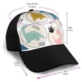 thumbnail image 2 of Naloa Cute Dinosaurs Adult adjustable Print Baseball Hat, Patchwork curved brim baseball capfor Men and Women, One Size, 2 of 5