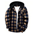 thumbnail image 5 of AloohaidyvioNo Boundaries Hooded Plaid Jackets for Women Fall Lightweight Soft Long Sleeve Button Down Flannel Shirts, 5 of 5