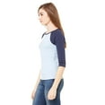 thumbnail image 2 of Women's Baby Rib 3/4 Sleeve Contrast Raglan T-Shirt, 2 of 3