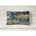 thumbnail image 2 of Carolines Treasures 8917PW1216 Blue Crabby Wine Bottles Canvas Fabric Decorative Pillow, 12H x16W, multicolor, 2 of 3