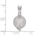 thumbnail image 2 of Sterling Silver Rh-Plated Logoart Fordham University Medium Crest Pendant (22 X 12) Made In United States ss007fou, 2 of 5