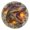 Gold, variant on Round Art Wall Clock Vintage Oil Painting Texture Decorative Clock Black Pointer, Multi-Purpose Desktop & Hanging Creative Decor Clock for Home Living Room Dinosaur Icon Design