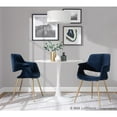 thumbnail image 4 of LumiSource Gold Metal, Blue Velvet Vintage Flair Chair - Set of 2, 4 of 10