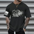 thumbnail image 2 of Gvdentm USA Tshirt Men's USA Flag Distressed Graphic Short Sleeve T-shirt Tops 4th of July Independence Day A10-Black,M, 2 of 5