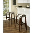 thumbnail image 2 of Riverbay Furniture 30" Transitional Wood/Fabric Cow Print Bar Stool in Brown, 2 of 7