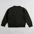 thumbnail image 4 of Dmsael Uniform Sweater for Girls Girls Uniform for Girls Cardigan Sweater Cotton Crew Neck School Uniforms Toddler Long Sleeve Button Knit Tops Black,120, 4 of 6