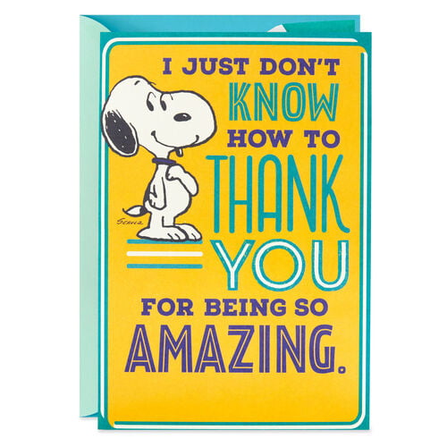 Peanuts Snoopy You Re Amazing Pop Up Thank You Card Walmart Com