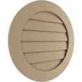 thumbnail image 2 of Ekena Millwork 27"W x 27"H Timberthane Rustic Smooth Round Faux Wood Non-Functional Gable Vent, Primed Tan, 2 of 5