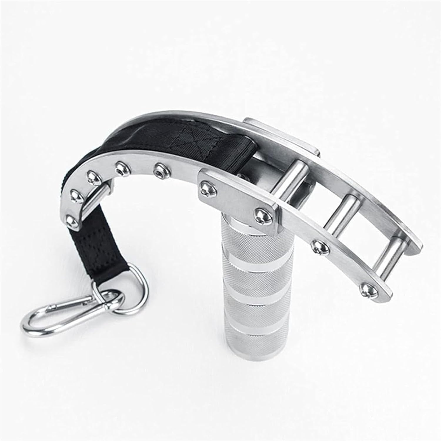 Arm Wrestling Pronation Exercise Handle, Wrist and Forearm Strength Trainer, 304 Stainless Steel Knurled Grip, Load Capacity 220LB（Braided Tape Style）