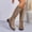 Beige, variant on Women Mid Calf Boots, Thermal Windproof No Slip Low Heel Riding Boots Brown Size 6