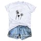 thumbnail image 2 of Blusas de Manga Corta para las Mujeres Divertida Impresión Cuello Redondo Camiseta Vintage, Blusas de Primavera para las Mujeres, 2 of 5