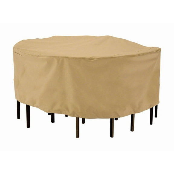 Classic Accessories 23 in. H x 94 in. W Brown Polyester Dining Set Cover