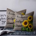 thumbnail image 2 of Sunflower Wooden 16x16 Pillow Covers Set of 2, Farmhouse Vintage Botanical Floral Throw Pillow Covers Decorative Couch Cushion Case, Microfiber Square Pillowcases for Bedroom Car Living Room, 2 of 7