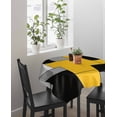 thumbnail image 4 of Yellow Abstract Suqare Tablecloth - 54 x 54 Inch, Geometric Grey Black White Lattice Waterproof & StainResistant Tablecloth, Washable Oil-proof Table Cover for Dining/Party/Wedding/Camping/Buffet, 4 of 9