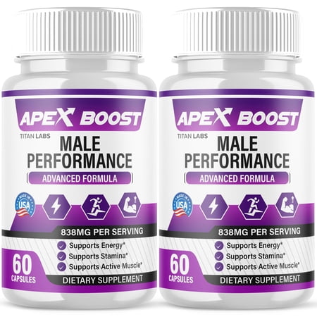 Apex Boost Advanced Formula Natural Supplement Pills for Max Strength ApexBoost Capsules (2 Pack)