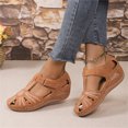 SHENGSI Women's Wedge Heel Covered Toe Hollow Sandals Ladies Casual