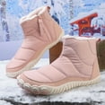 thumbnail image 2 of Unisex Cotton Boots Plus Velvet Warm And Waterproof Five-finger Snow Boots Outdoor Non-slip Hiking Boots Minimalist Cotton Boots (pink,36), 2 of 7
