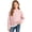 #A01-Pink, variant on Abcomgle Long Sleeve Shirts for Girls 7-8 Ruffle Lace Hem Bow Crewneck T-Shirts for Girls Fall Ribbed Top for Girls Cute Girls Pullover
