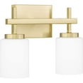 thumbnail image 5 of Wilburn 2-Light LED Bathroom Vanity Light in Satin Brass, 5 of 8