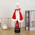 thumbnail image 5 of Cubierta de botella de Navidad de 2 piezas, cubierta de botella de vino de Navidad, decoración de botella de vino de champán artesanal decoración de mesa de fiesta de Navidad, 5 of 5