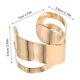 thumbnail image 2 of EXHUMKY 1Par Ajustable De Brazalete Irregular Y Hueco En Color Dorado Para Mujer, 2 of 6