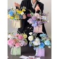thumbnail image 4 of 1pcs Portable Kraft Paper Flower Box Waterproof Packaging Bag Handhold Rose Flower Shop Wedding Valentine'S Day Gift Wrapping Bag, 4 of 5