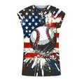 thumbnail image 4 of 4th of July Tanks American Flag Tank Top Men Red White and Blue Tops Mens Tank Top Patriotic Mens Fourth of July Tank Men Casual Fashion Printing Pullover Round Neck Sports Tank, 4 of 5
