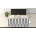 thumbnail image 2 of Abstract Computer Mouse Pad, Continuous Monochrome Pattern with Creative Maze Ornate Rounds Print, Rectangle Non-Slip Rubber Mousepad Large, 31" x 12", Charcoal Grey and White, by Ambesonne, 2 of 2