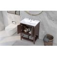 thumbnail image 4 of 24"Bathroom Vanity with Sink Combo,Modern Sleek Bathroom Vanities with Elegant Ceramic Sink,Solid Wood Bathroom Sink Storage Containers Frame,Open Style Shelf for Small Space, 4 of 9