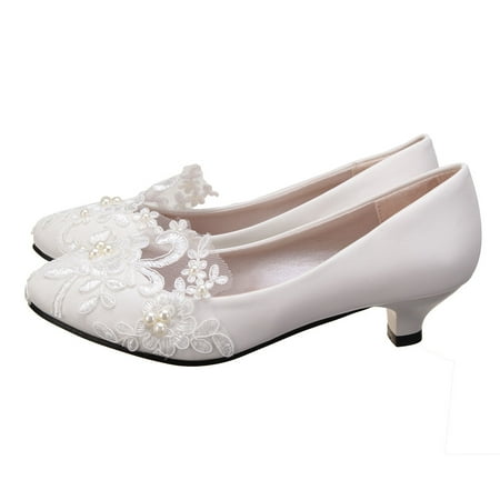 98 New Low heel wedding shoes women for Holiday with Family