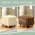 thumbnail image 6 of SCRAWLGOD Wood Grain Brown Ottoman Cover Stretch Square Ottoman Slipcover for Foot Stool, Anti-Scratch Folding Storage Furniture with Elastic Bottom Home Decor, 6 of 7