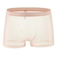 thumbnail image 2 of Bixock Boxer Briefs for Men Underwear Low Waist Solid Color Mesh Sheer Breathable Sport Briefs, 2 of 3