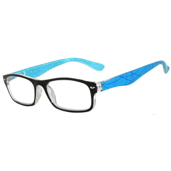 OWL® Reading Glasses - 8188 Lines & Stars Patter / Blue / Spring Hinge