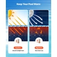 thumbnail image 4 of VEVOR Solar Pool Cover, 36 x 18 ft Rectangle Pool Bubble Cover, 8 Mil Pools Solar Blanket with Bubble & PE Material, Daytime Heat Absorption, Nighttime Heat Retention, Blue, 4 of 9