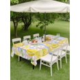 thumbnail image 4 of Outdoor Tablecloth with Umbrella Hole for Patio/Picnic/Party/Camping, Watercolor Lemons Waterproof Table Cloth Rectangle Table Cover Washable, Summer Purple Pink Buffalo Plaid (60"x 84"), 4 of 8
