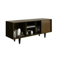 thumbnail image 3 of Castle Place Mid-Century Modern TV Stand Console for TVs up to 60", Brown, 3 of 9