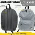thumbnail image 3 of BAZIC School Backpack Classic 17" Gray, School Bag for Students, 1-Pack, 3 of 7