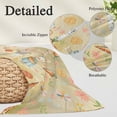 thumbnail image 2 of Spring Easter Pillow Covers, Linen Long Throw Pillow Case, Bunny Carrots Eggs Floral Botanical Yellow Holiday Pillow Protector Decorative Cushion Cover for Living Room/Bedroom 12" x 20", 2 of 8