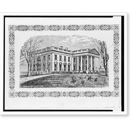 Historic Print, [Exterior of the White House, Washington, D.C.].H.H. Nichols, sc., 16" x 20"