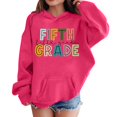 thumbnail image 2 of Vividxx Hoodies For Girls Long Sleeve Letter Print Pocket Pullover Casual Hooded Sweatshirts For School Comfortable 4-5 Years, 2 of 5