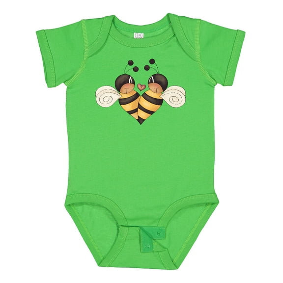 Inktastic Valentine's Day Bumble Bees Boys Baby Bodysuit