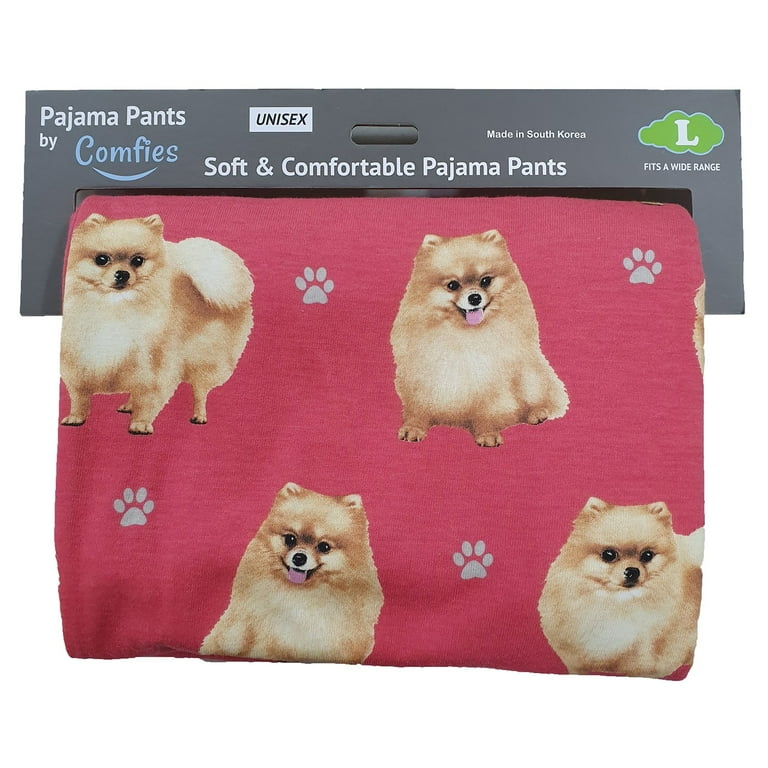 E S Imports Womens Pajama Pants Dog Pajamas for Women Dog Print Cotton Pajamas Pomeranian Large