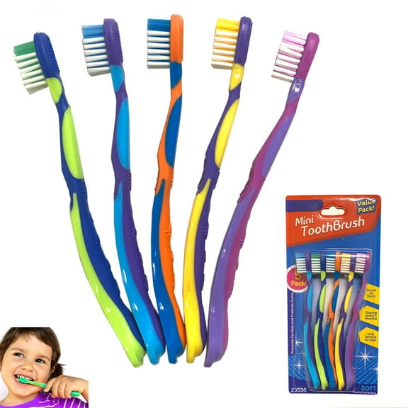 5 Kids Toothbrush Soft Bristles Toddler Oral Care Fun Cleaning Baby Teeth Brush