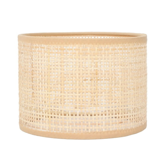 Falleo Clearance Rattan Lamp Shade Replacement Woven Basket Chandelier Vintage Hanging Table Floor Light Cover E27 E14