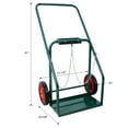 thumbnail image 3 of Heavy Duty Cylinder Cart With 440 Lbs Capacity, Compact Dual Oxygen Tank Hand Truck, 10 Inch Solid Rubber Wheels, Durable Metal Design For Secure Gas Cylinder Storage And Mobility, 3 of 10