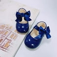 thumbnail image 4 of IROINNID Toddler Girls Shoes Bowknot Non-slip PU Princess Round Toe Dress Shoes, Size 18M-6Y, 4 of 7