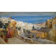 thumbnail image 2 of Frederick Arthur Bridgman 24x15 Black Ornate Framed Double Matted Museum Art Print Titled: Arab Women on a Rooftop, Algiers Beyond, 2 of 5