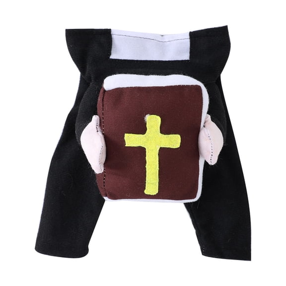 Pet Halloween Priest Costume Polyester Fabric Fun Stand For Small Dog Cats Party Apparel