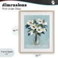 thumbnail image 4 of Stupell Industries Traditional Magnolia Blossoms on Blue Birch Framed Print Under Glass, 13 x 16, by Janet Tava, 4 of 8